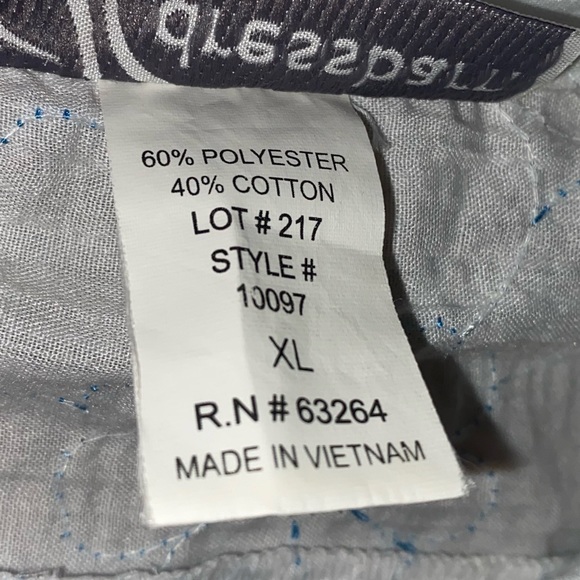 Dress Barn White Blue Floral Stitched Button Up Top sz XL - Picture 4 of 4